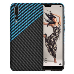 Husa Huawei P20 Pro Techsuit Carbonite FiberShell, bleu
