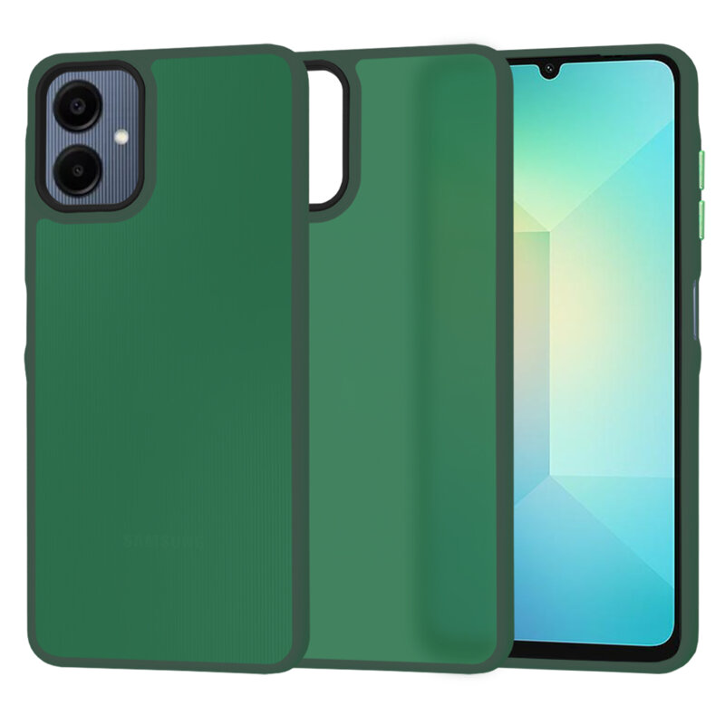 Husa Samsung Galaxy A06 Techsuit HaloFrost Series, verde inchis