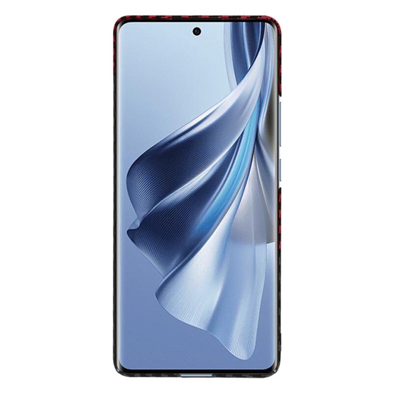 Husa Oppo Reno10 Pro Techsuit Carbonite FiberShell, rosu inchis