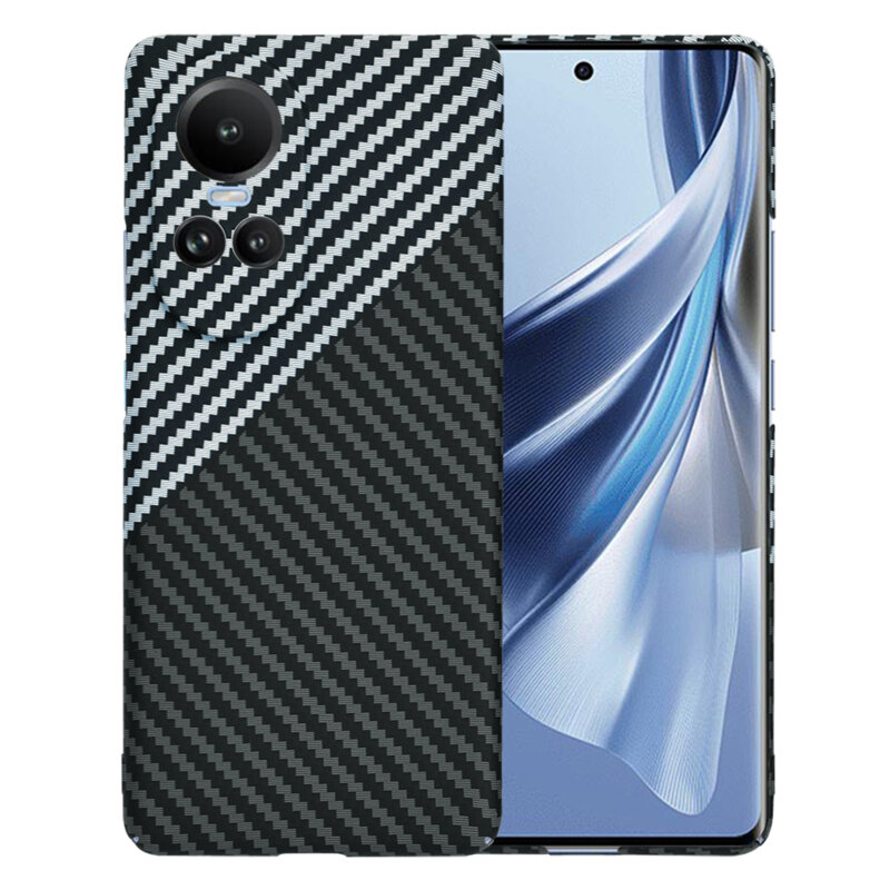 Husa Oppo Reno10 Pro Techsuit Carbonite FiberShell, gri