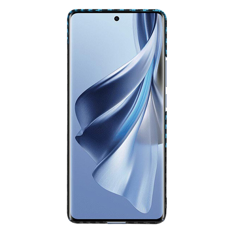 Husa Oppo Reno10 Pro Techsuit Carbonite FiberShell, bleu