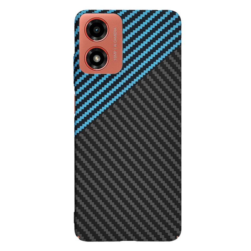 Husa Motorola Moto G24 Techsuit Carbonite FiberShell, bleu