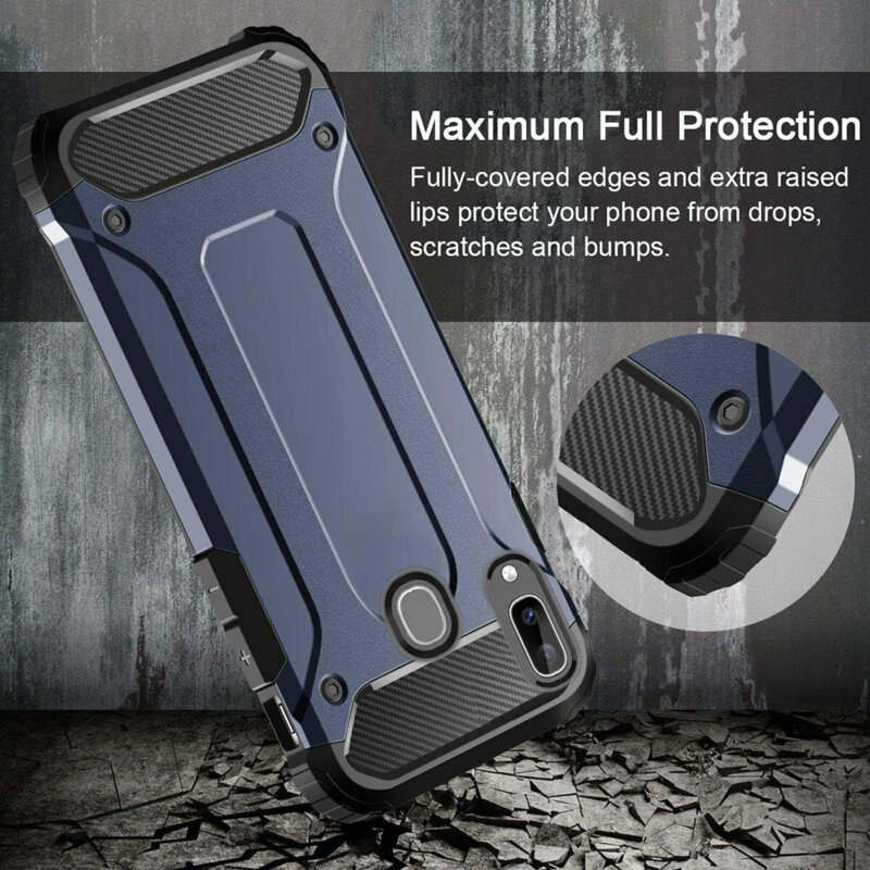 Husa Samsung Galaxy A40 Techsuit Hybrid Armor, negru