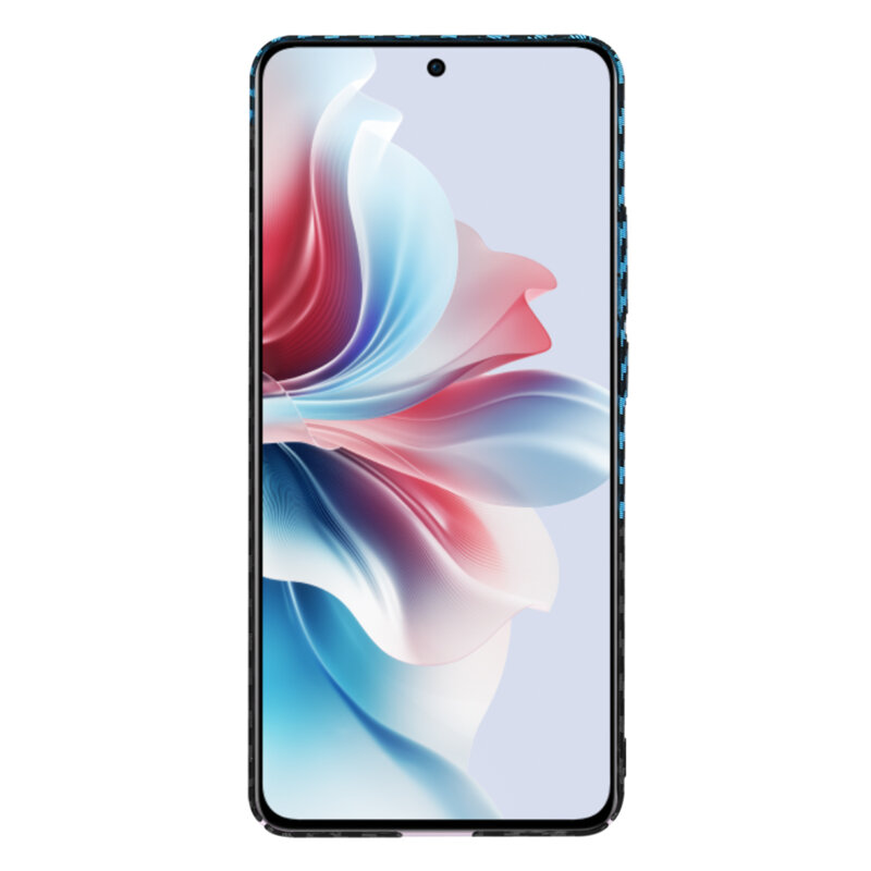 Husa Oppo Reno11 F Techsuit Carbonite FiberShell, bleu