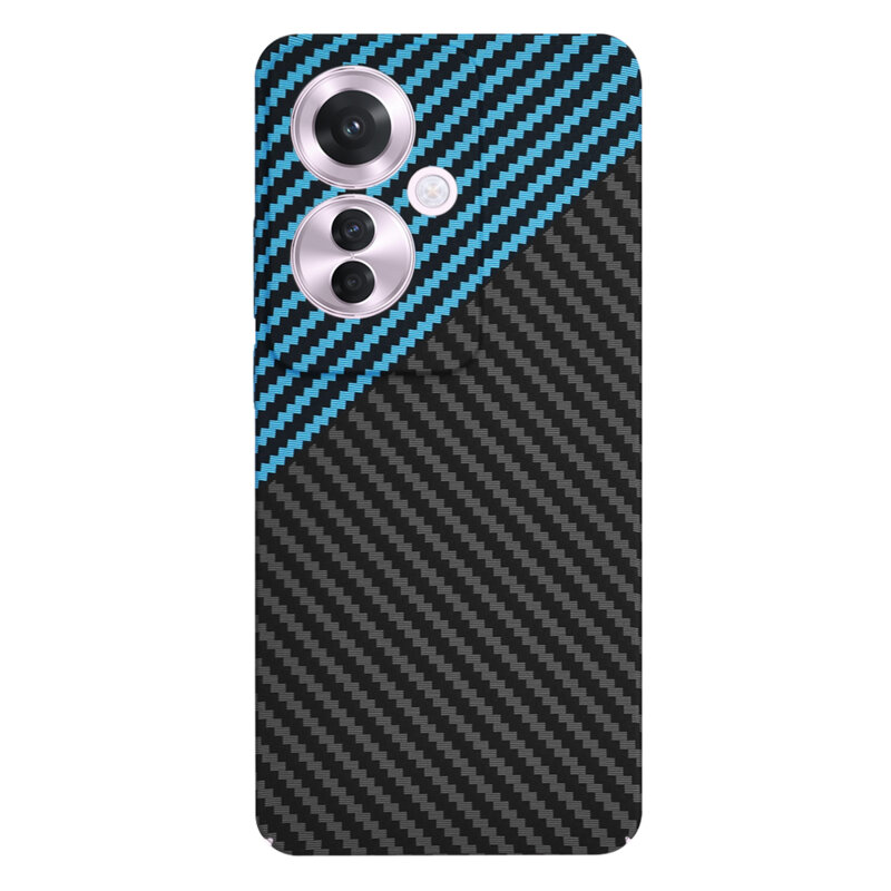 Husa Oppo Reno11 F Techsuit Carbonite FiberShell, bleu
