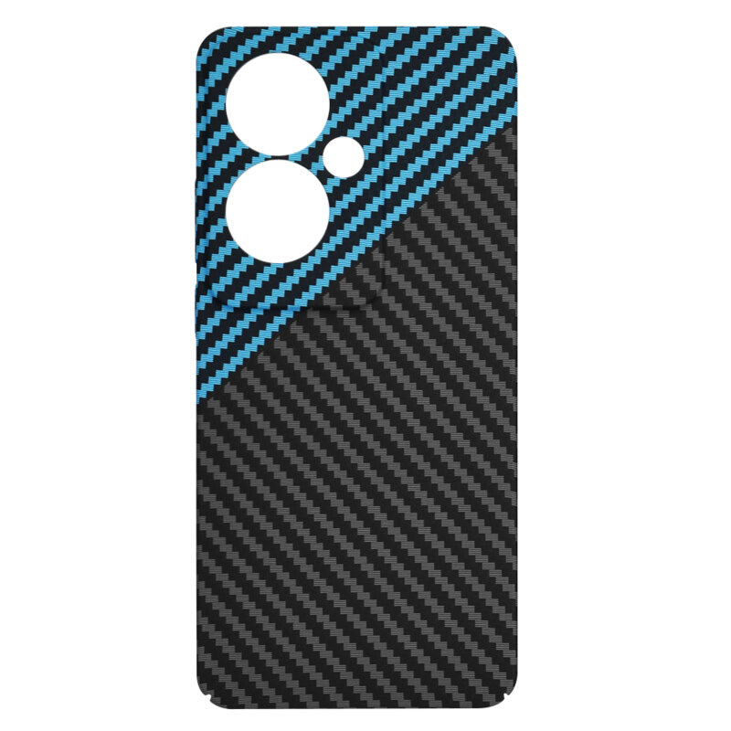 Husa Oppo Reno11 F Techsuit Carbonite FiberShell, bleu