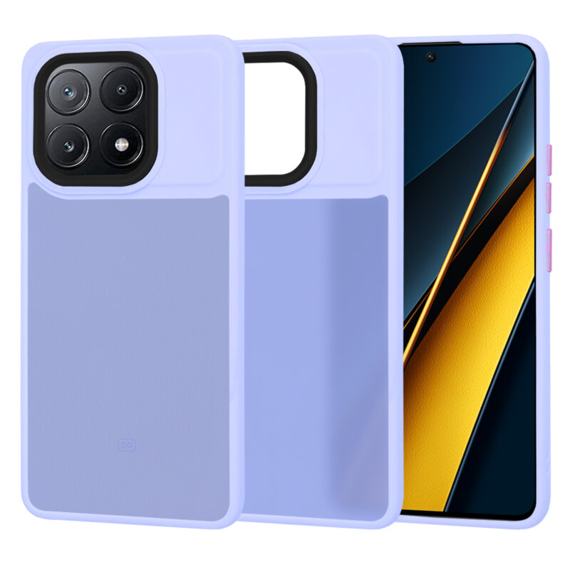 Husa Xiaomi Poco X6 Pro Techsuit HaloFrost Series, mov deschis