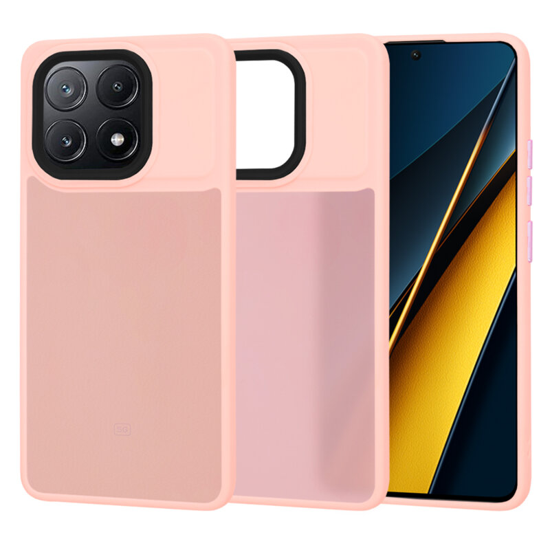 Husa Xiaomi Poco X6 Pro Techsuit HaloFrost Series, roz