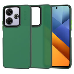 Husa Xiaomi Poco M6 4G Techsuit HaloFrost Series, verde inchis