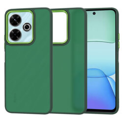 Husa Xiaomi Poco M6 4G Techsuit HaloFrost Series, verde inchis