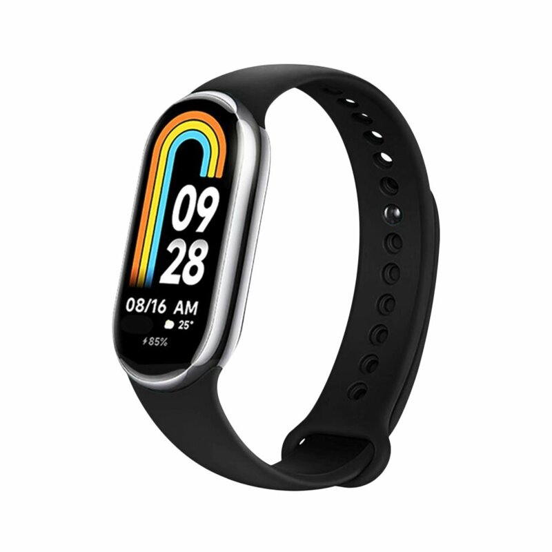 Curea Xiaomi Mi Band 8 NFC Fixed Silicone Strap, negru