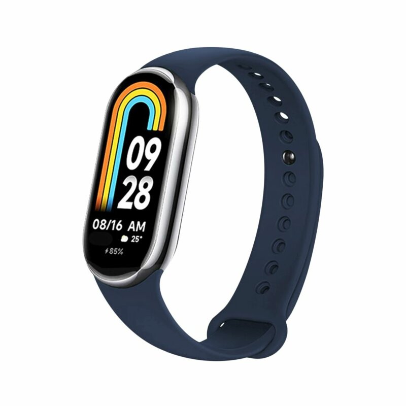 Curea Xiaomi Mi Band 8 NFC Fixed Silicone Strap, albastru