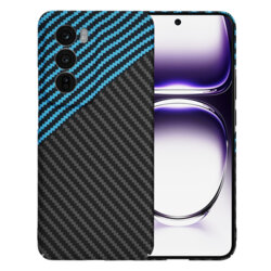 Husa Oppo Reno12 Techsuit Carbonite FiberShell, bleu