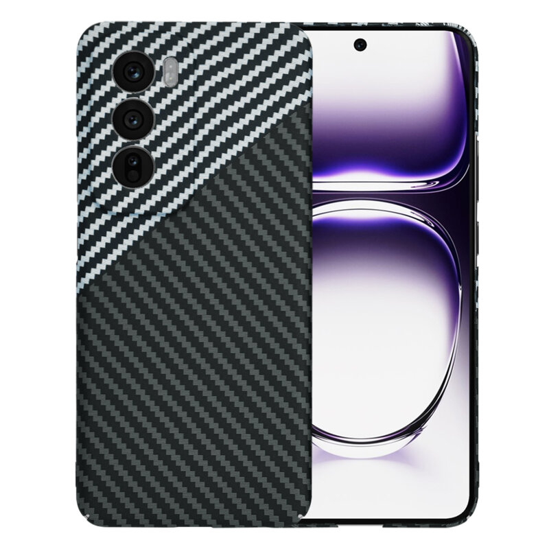 Husa Oppo Reno12 Techsuit Carbonite FiberShell, gri