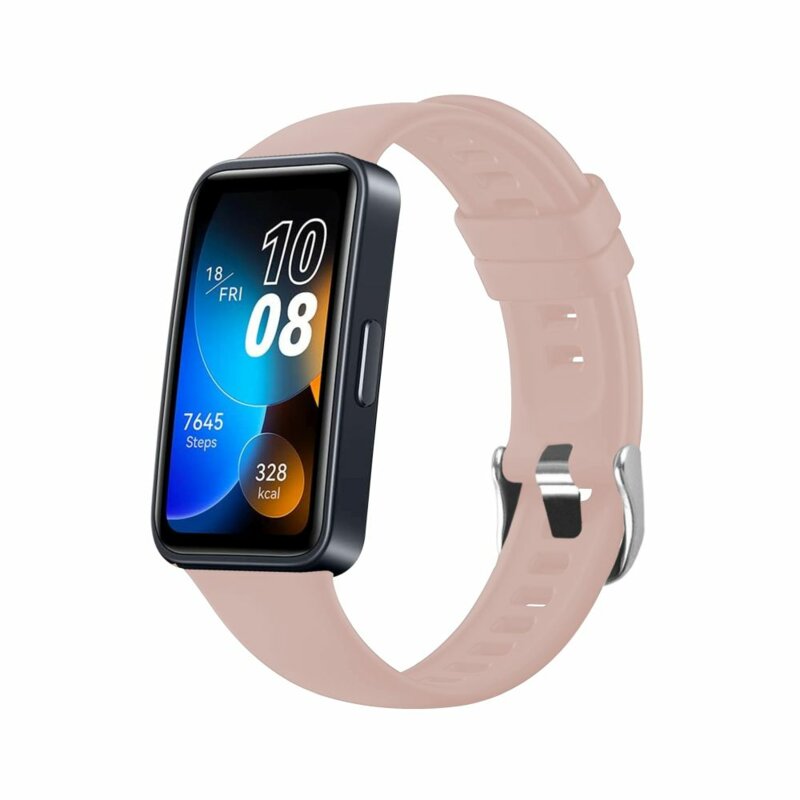 Curea Huawei Band 8 Fixed Silicone Strap, roz