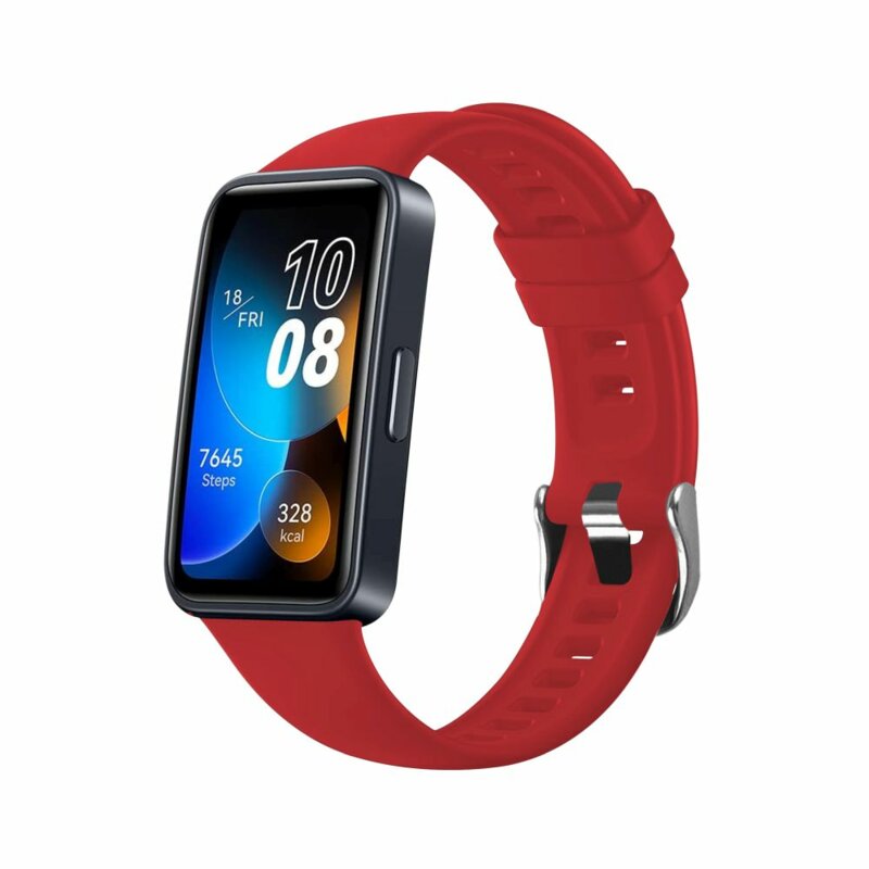 Curea Huawei Band 8 Fixed Silicone Strap, rosu