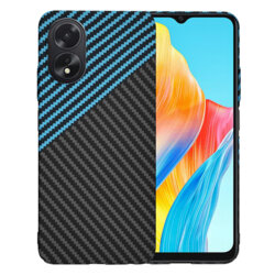 Husa Oppo A18 Techsuit Carbonite FiberShell, bleu