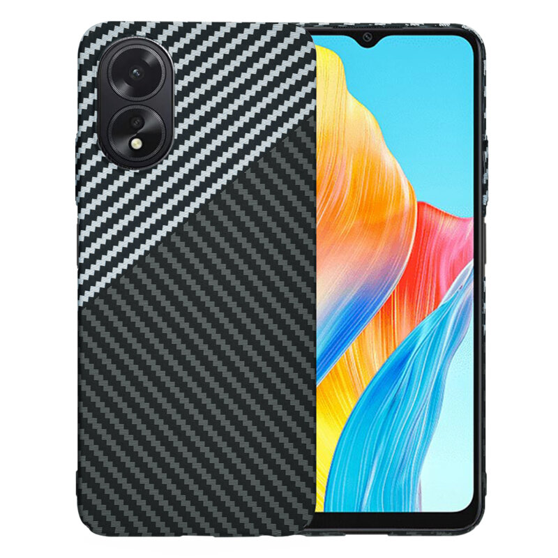 Husa Oppo A18 Techsuit Carbonite FiberShell, gri