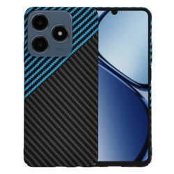 Husa Realme C63 Techsuit Carbonite FiberShell, bleu