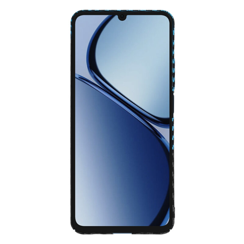 Husa Realme C63 Techsuit Carbonite FiberShell, bleu