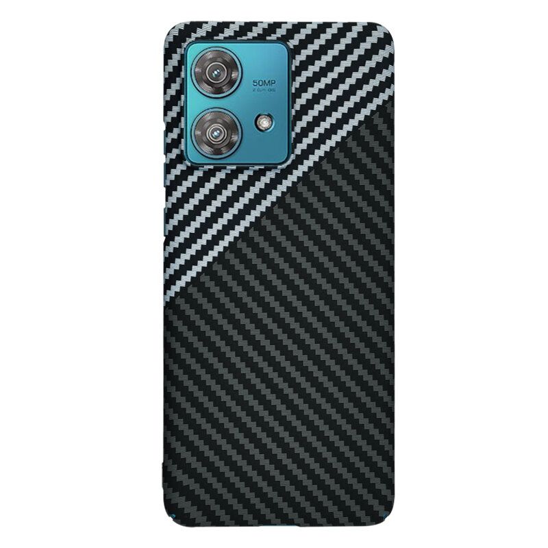 Husa Motorola Edge 40 Neo Techsuit Carbonite FiberShell, gri