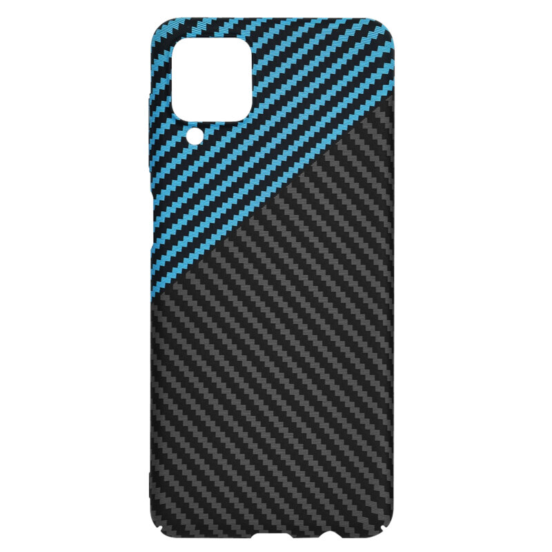 Husa Samsung Galaxy A12 Nacho Techsuit Carbonite FiberShell, bleu