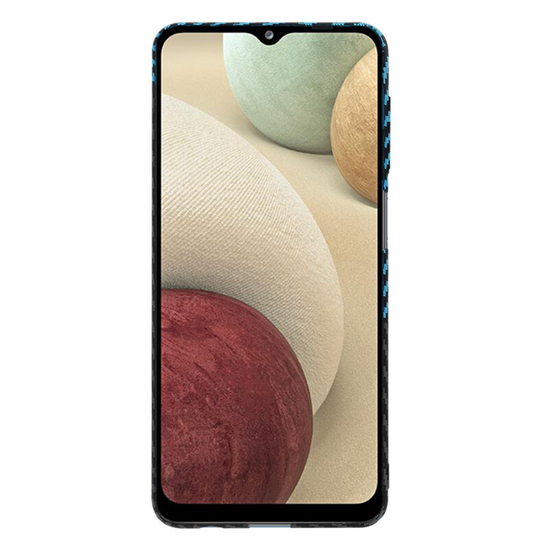 Husa Samsung Galaxy F12 Techsuit Carbonite FiberShell, bleu