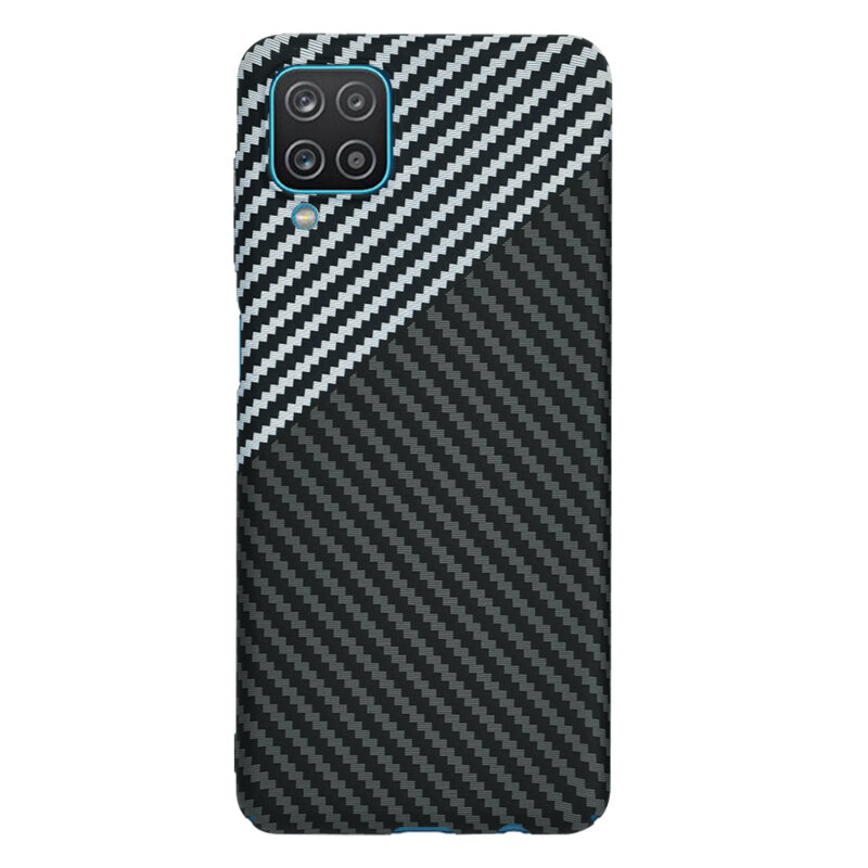 Husa Samsung Galaxy A12 Techsuit Carbonite FiberShell, gri