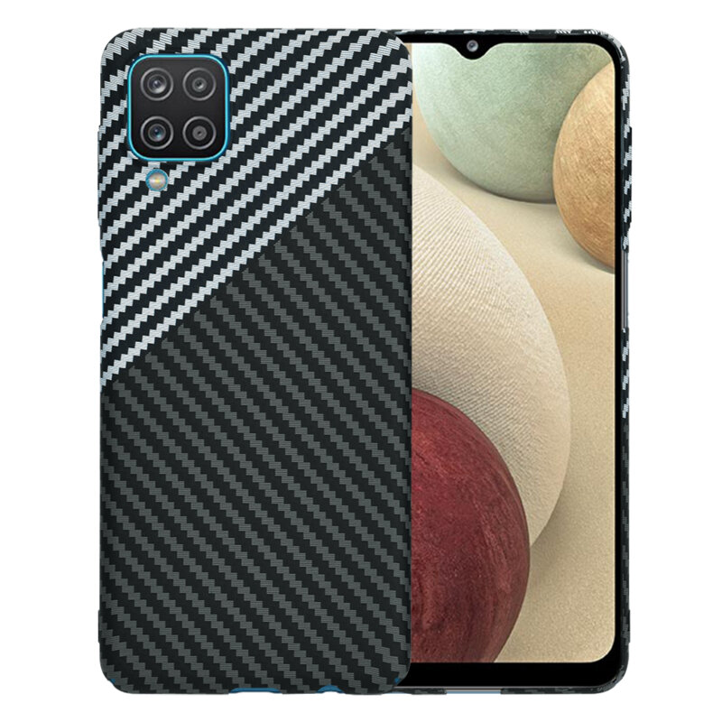 Husa Samsung Galaxy F12 Techsuit Carbonite FiberShell, gri