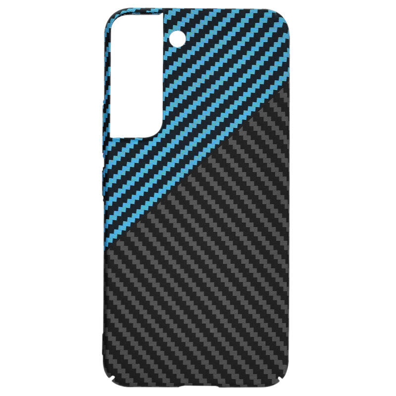 Husa Samsung Galaxy S22 5G Techsuit Carbonite FiberShell, bleu