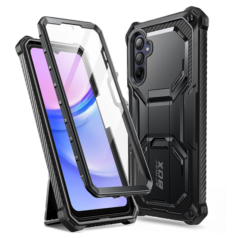 [Pachet 360°] Husa + folie Samsung Galaxy A16 5G I-Blason Armorbox, negru