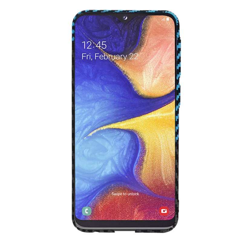 Husa Samsung Galaxy A20e Techsuit Carbonite FiberShell, bleu
