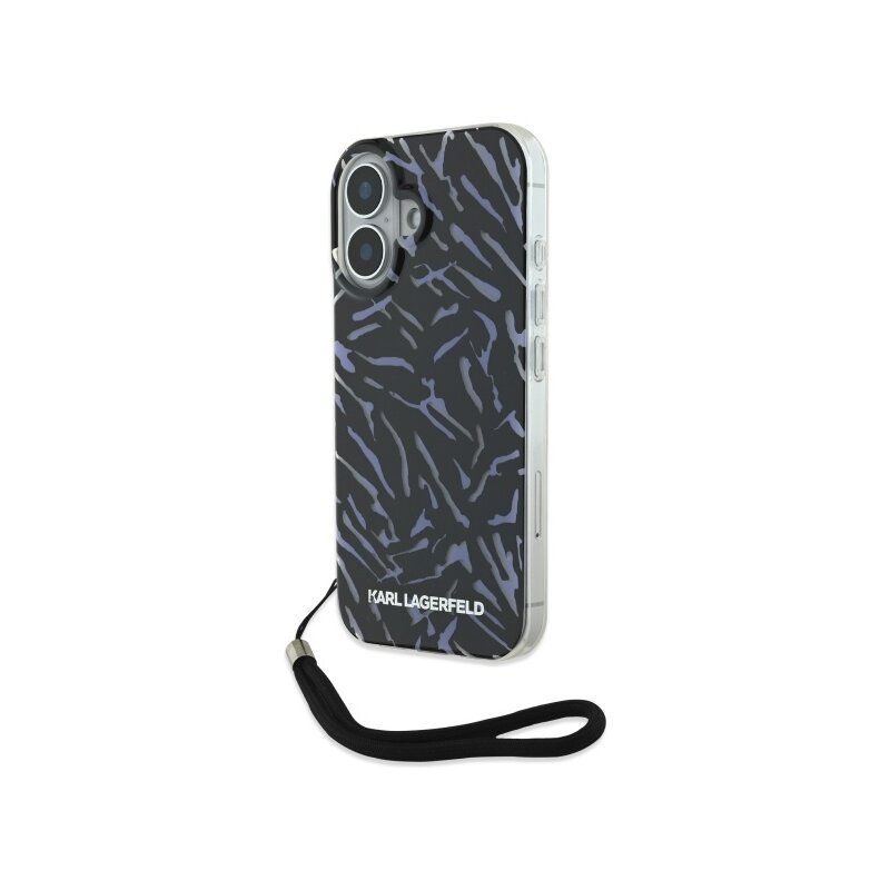 Husa iPhone 16 Plus Karl Lagerfeld Hardcase, Zebra With Cord, mov, KLHCP16MHZBPKCCU