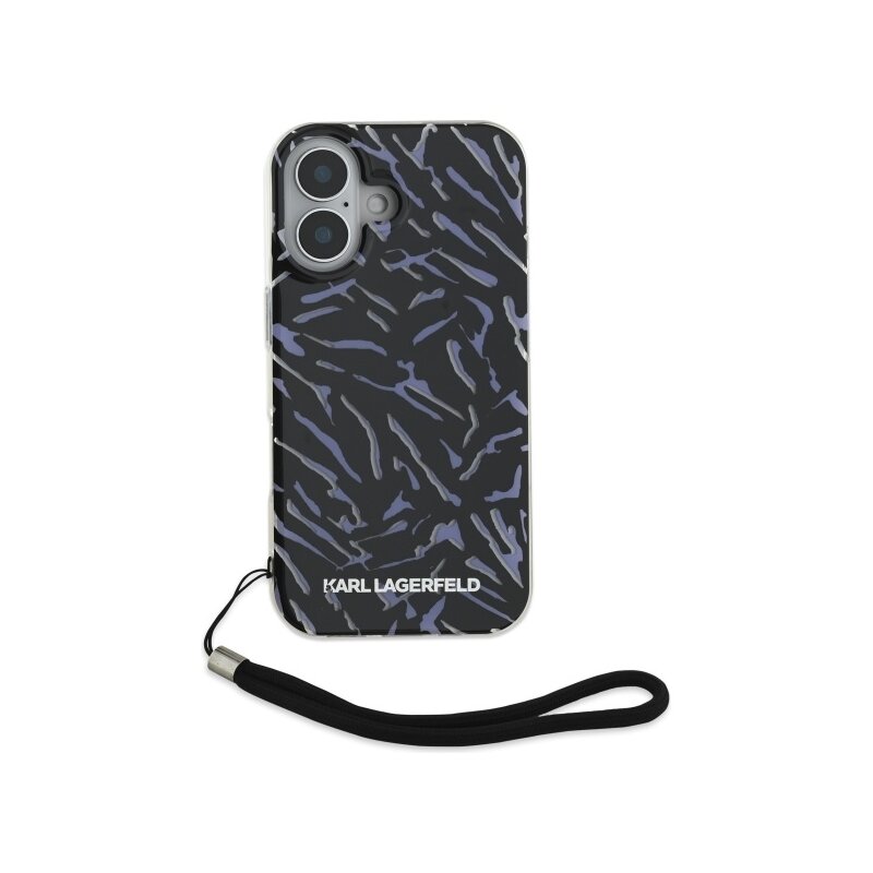 Husa iPhone 16 Plus Karl Lagerfeld Hardcase, Zebra With Cord, mov, KLHCP16MHZBPKCCU