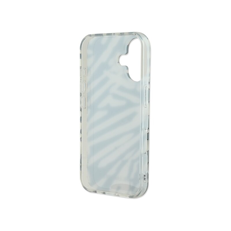 Husa iPhone 16 Karl Lagerfeld IML Luxury, Zebra Pattern&Cord, negru, KLHCP16SHZBPKCCK