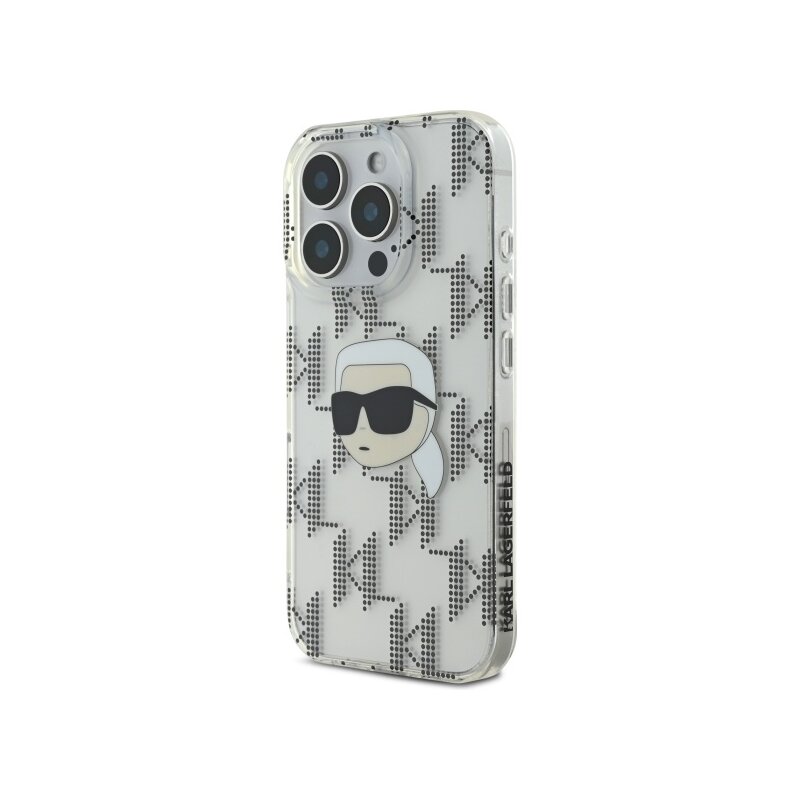 Husa iPhone 16 Pro Max Karl Lagerfeld IML Luxury Electroplated, Karl Head, transparent, KLHCP16XHKLPKHT