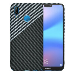 Husa Huawei P20 Lite Techsuit Carbonite FiberShell, gri