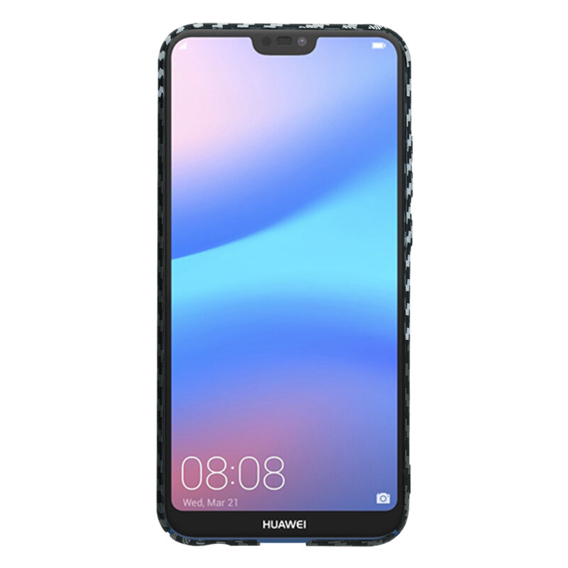 Husa Huawei P20 Lite Techsuit Carbonite FiberShell, gri