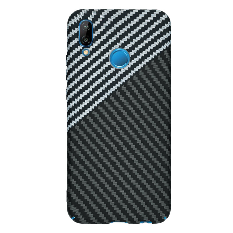 Husa Huawei P20 Lite Techsuit Carbonite FiberShell, gri