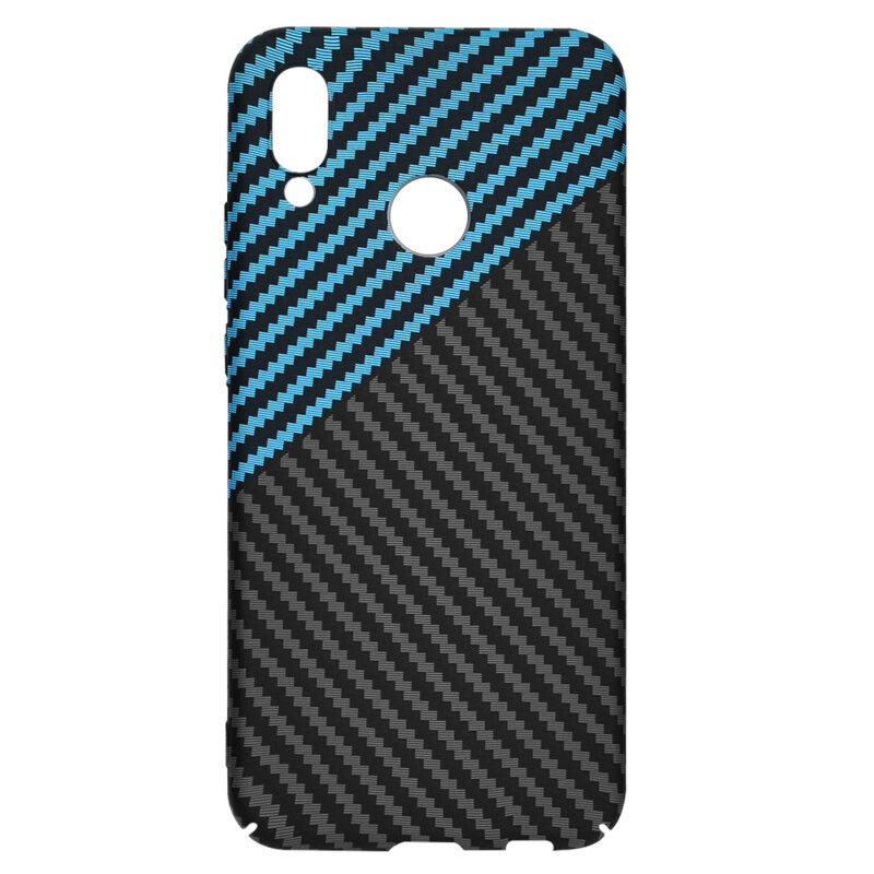Husa Huawei P20 Lite Techsuit Carbonite FiberShell, bleu