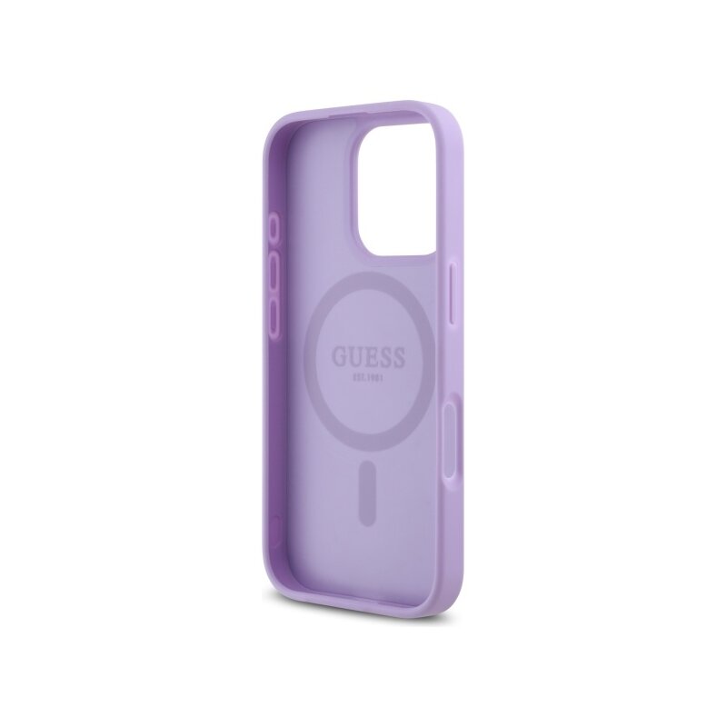 Husa Guess Saffiano MagSafe iPhone 16 Pro Max, mov, GUHMP16XPSAHMCU