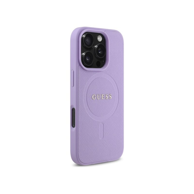 Husa Guess Saffiano MagSafe iPhone 16 Pro Max, mov, GUHMP16XPSAHMCU