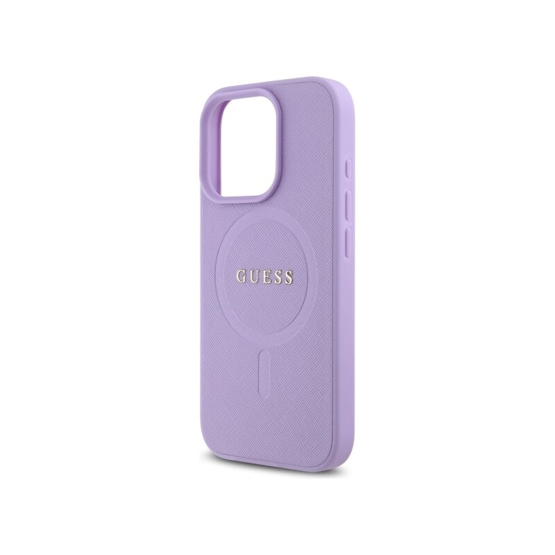 Husa Guess Saffiano MagSafe iPhone 16 Pro Max, mov, GUHMP16XPSAHMCU