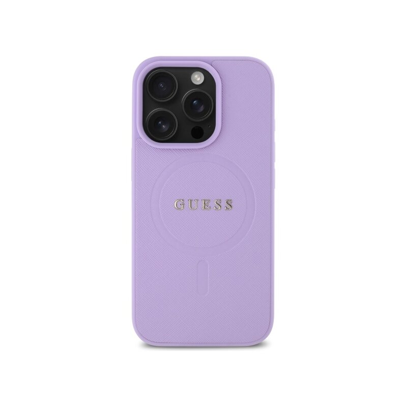 Husa Guess Saffiano MagSafe iPhone 16 Pro Max, mov, GUHMP16XPSAHMCU