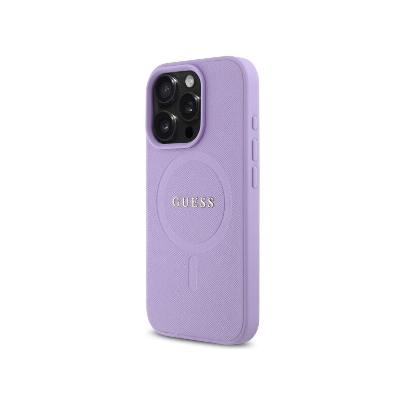 Husa Guess Saffiano MagSafe iPhone 16 Pro Max, mov, GUHMP16XPSAHMCU
