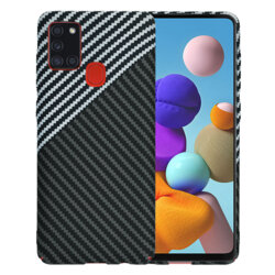 Husa Samsung Galaxy A21s Techsuit Carbonite FiberShell, gri