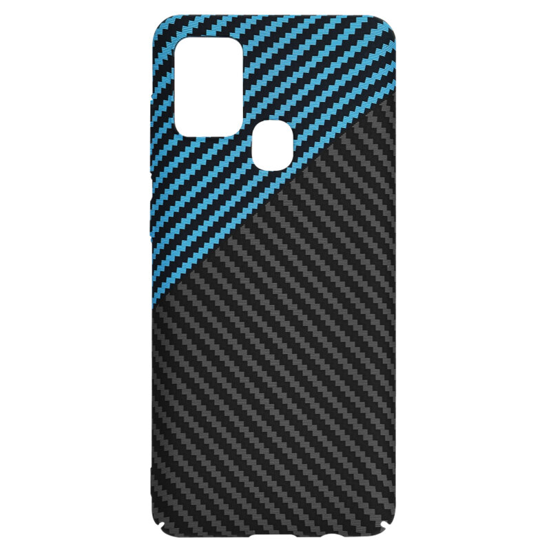 Husa Samsung Galaxy A21s Techsuit Carbonite FiberShell, bleu