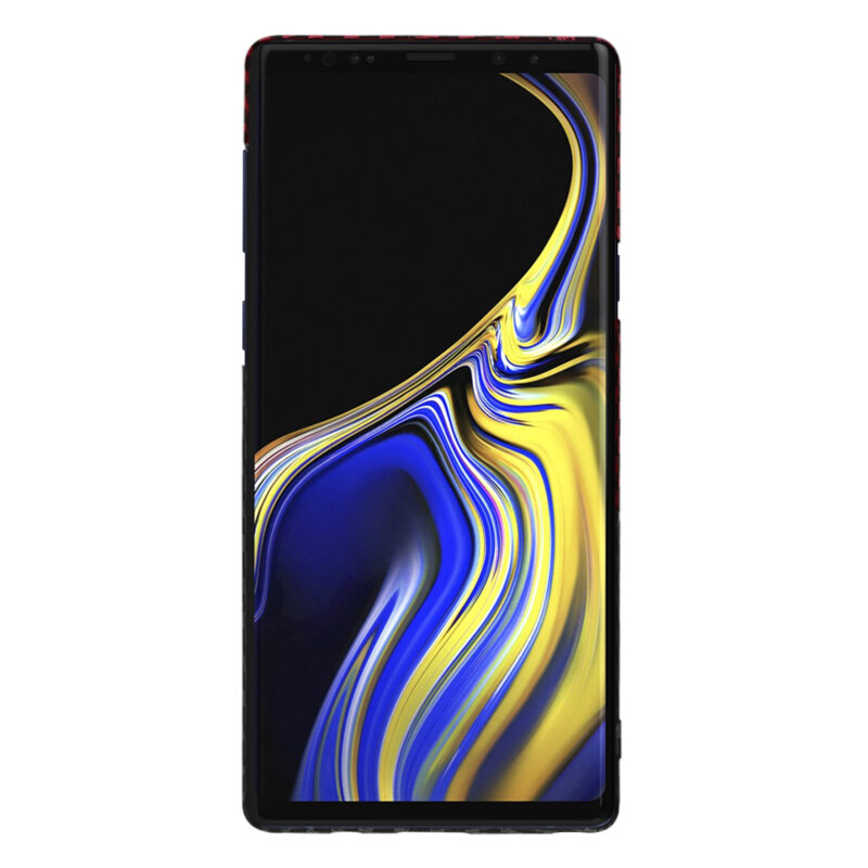 Husa Samsung Galaxy Note 9 Techsuit Carbonite FiberShell, rosu inchis
