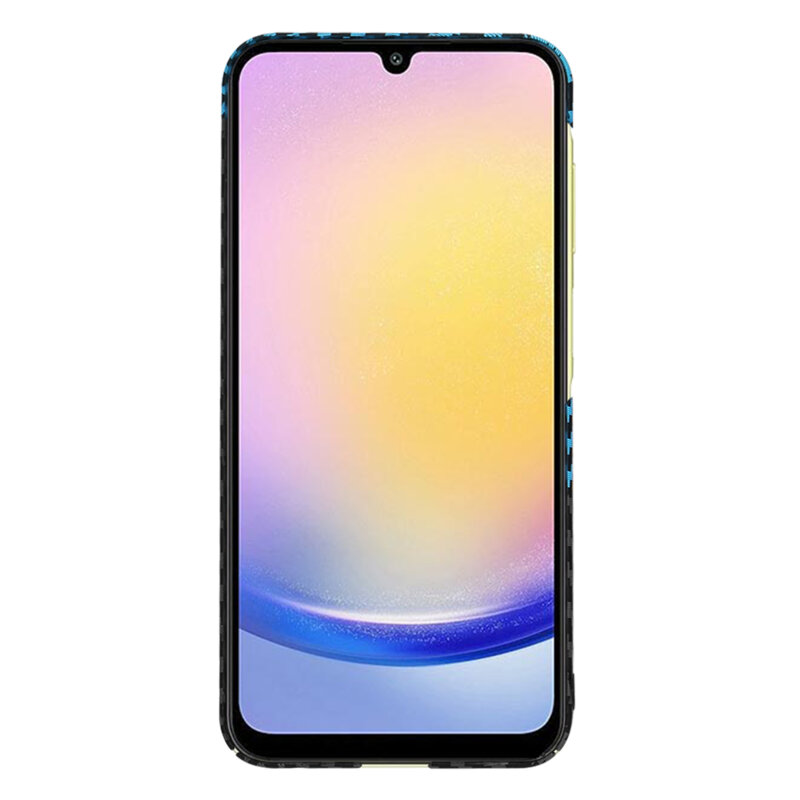 Husa Samsung Galaxy A25 5G Techsuit Carbonite FiberShell, bleu