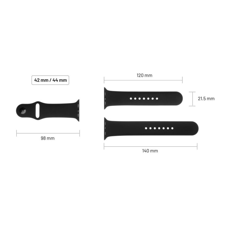 Curea Apple Watch 10 46mm Fixed Silicone Sporty Strap Set, rosu inchis
